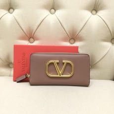 VALENTINO 발렌티노 송아지 가죽 VLOGO 지퍼 지갑